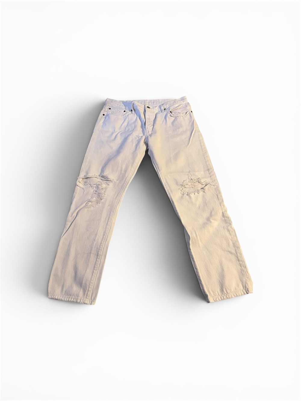 Levi’s 501 White Distressed Women’s Jeans